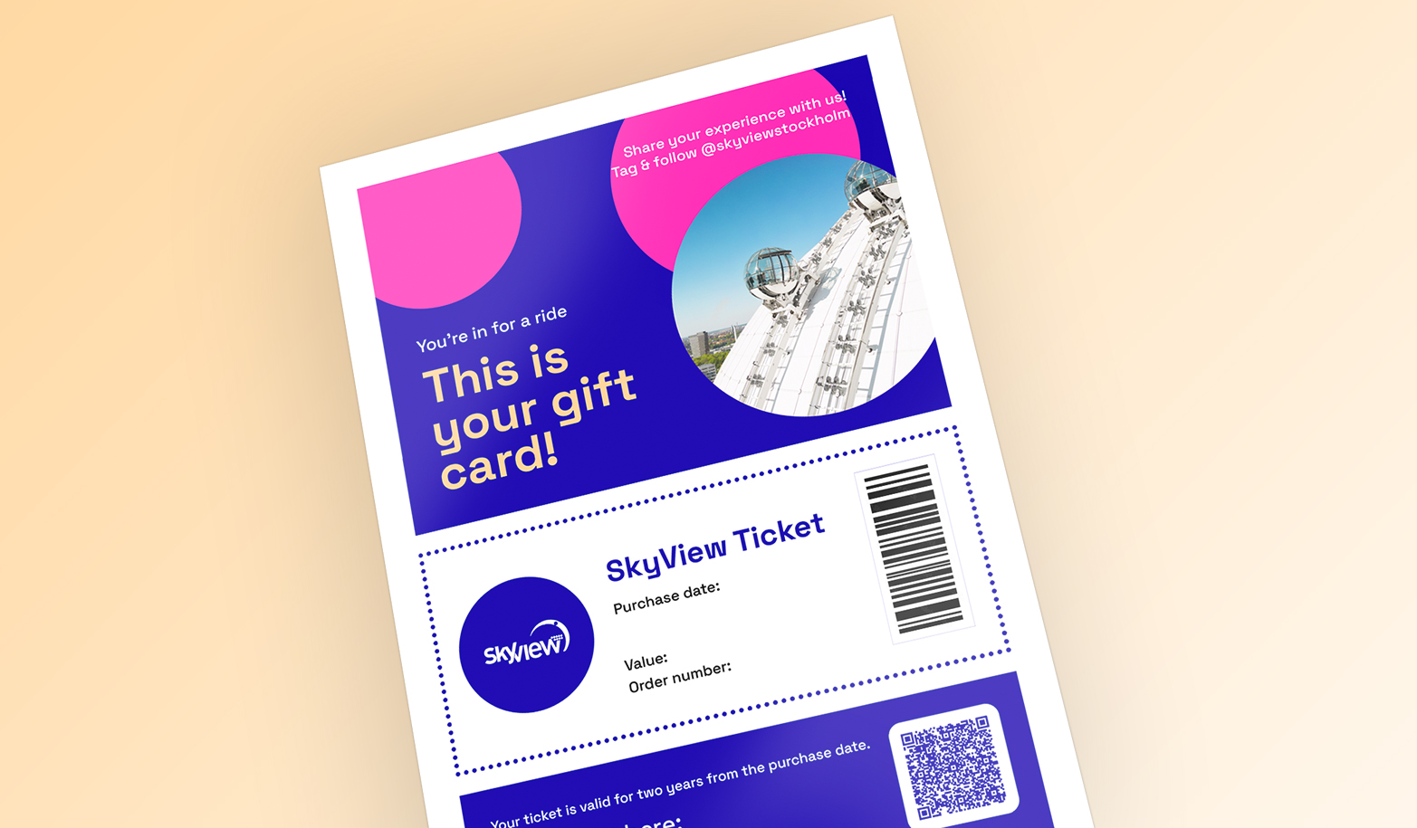 Bild på Gift Card Pensioner (65+ years) Children (5-12 years)